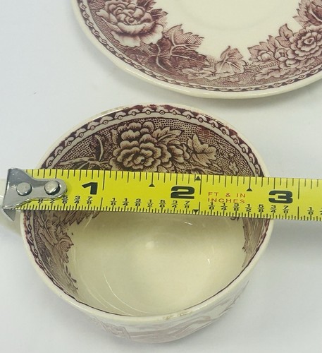 Arabia Finland Demitasse Cup and Saucer Red Cream Sail Boat Cottage Abbey? - Picture 13 of 14