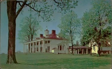 Mt Vernon Postcard Home of George and Martha Washington 1950 Postmarked Vintage