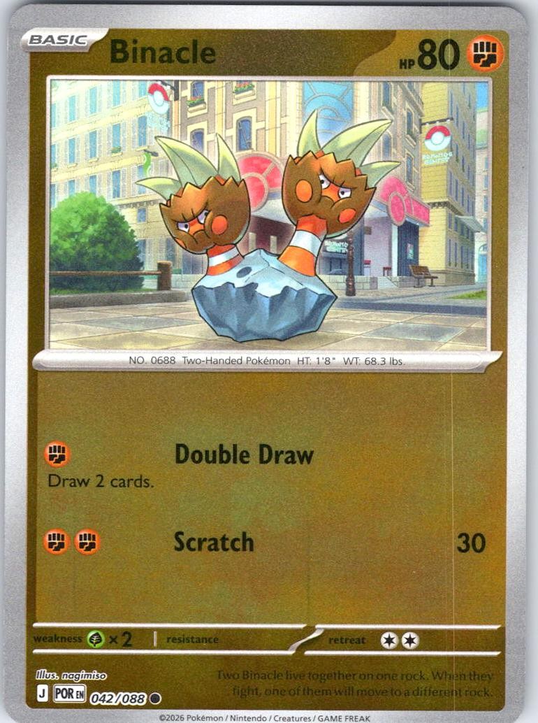 BINACLE 042/088 PERFECT ORDER POKEMON REVERSE HOLO NM/M