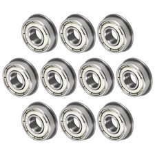 10-Pack FR4ZZ Flanged Ball Bearing, 1/4" x 5/8" x 13/64 Metal Sealed