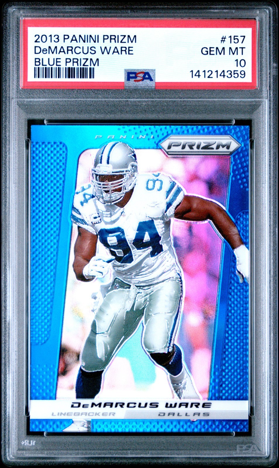 DEMARCUS WARE 2013 PANINI PRIZM FOOTBALL BLUE #157 PSA 10 GEM MINT POP 4