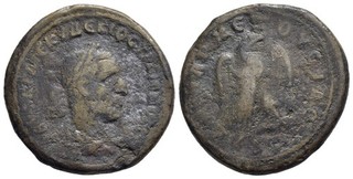 FITZ Antioch BL Tetradrachm Trajan Decius Eagle Wreath Palm Frond @GJL560