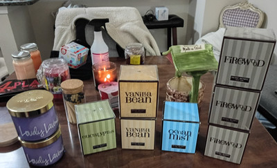 Henri Bendel New York Scented Candle Lot 7-Pack Assorted Scents Wax Square