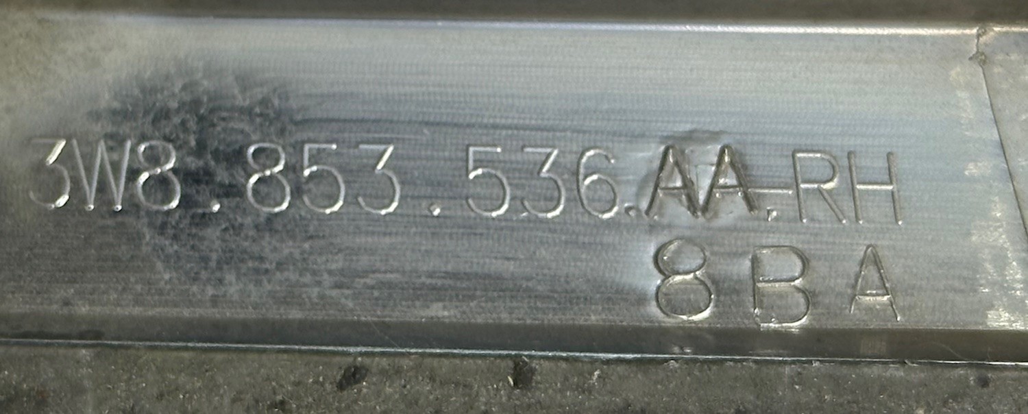11 - 18 BENTLEY CONTINENTAL REAR RIGHT RH DOOR MOLDING CHROME 3W8853536AA OEM