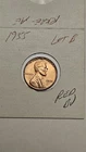 wheat penny 1955 LINCOLN CENT NICE RED BU 1955-P NICE FIRE RED UNC LOT #B