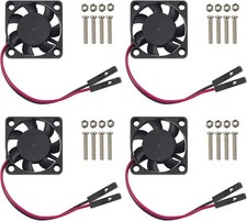 4-Pack Silent 30mm Fan for Raspberry Pi - Dual Speed Copper Cooling Solution