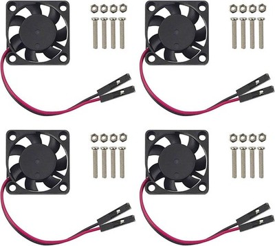 4-Pack Silent 30mm Fan for Raspberry Pi - Dual Speed Copper Cooling Solution