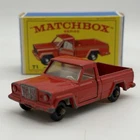 Lesney Jeep Gladiator Pick-Up Red With Box 1964 Matchbox 1-75 Vintage England 71