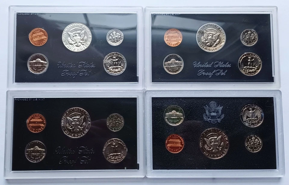 1970, 1971, 1972, 1983 US Mint Proof Sets with 1970-S 40% Silver JFK Half Dollar - Image 3 of 4