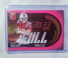 2025 Donruss Elite Full Throttle #24 Drake Maye QB Pink Parallel NE Patriots NM