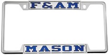 Fam Mason License Plate Frame Decal Visible Frame - Silverblue - Cartruck Fam Mason License Plate Frame Decal Visible Frame - Silverblue - Cartruck