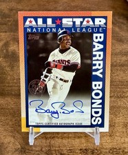 2025 Topps Series 2 BARRY BONDS #90AS-BB 1990 All Star On-Card Auto SF Giants