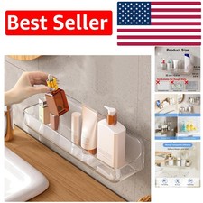 Elegant Wall Mounted Acrylic Shelf - Easy Install Shower and Kitchen Storage