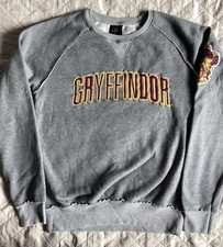 HARRY POTTER GRYFFINDOR Gray Crew Neck Sweatshirt Womens Medium