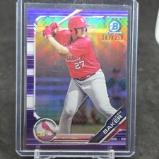 2019 Bowman Chrome Luken Baker Purple Refractor /250 Cardinals #BDC-173