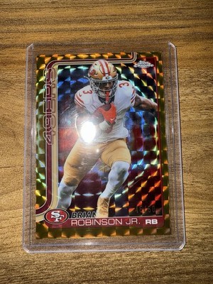 2025 Topps Chrome Brian Robertson Jr Gold Geometric /50 49ers!!!