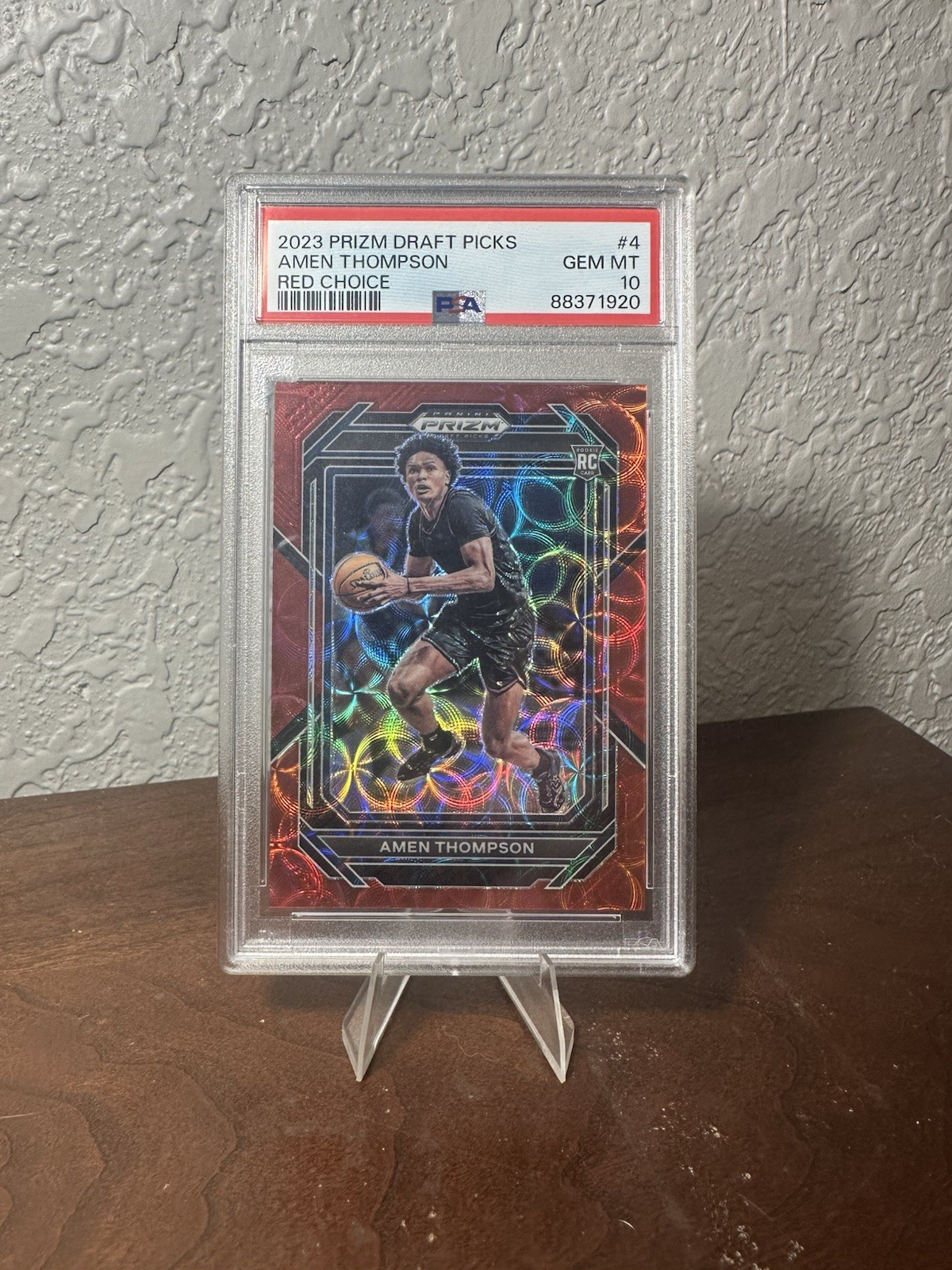 2023 Panini Prizm Draft Picks - Amen Thompson #4 Choice Red Prizm /88 (RC)