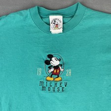 MICKEY  CO Vintage Disney Embroidered Mickey Mouse USA T-Shirt Tee - Large