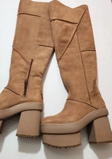 UGG New Heights Platform Xtra Tall Chestnut Suede Boots 1157911 Women’s Size 6.5