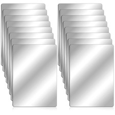 16 Pieces Shatter Proof Plastic Mirror Craft Small Mirror Tiles 4 x 6 Inch