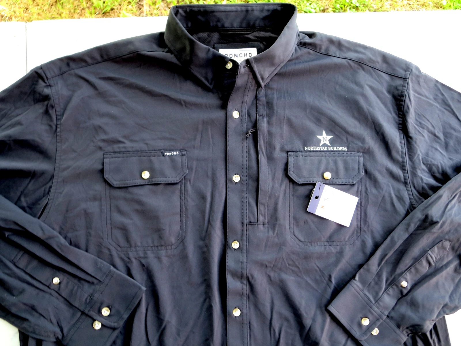 Poncho Shirt 2XL Reg Fit Mag Pockets BLACK Long Tab Sleeve Vented Men LOGO
Opens in a new window or