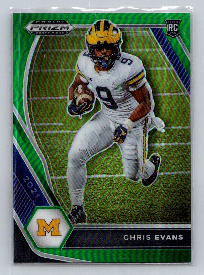 2021 Panini Prizm Draft Picks Collegiate #115 Chris Evans Green Wave