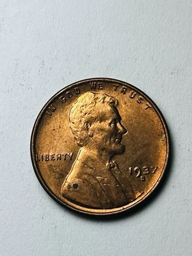 1937-S Lincoln Wheat Penny Cent ~ Gem BU (red)#15