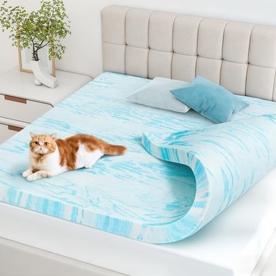 Mattress Toppers Memory Foam Twin, 2 Inch Thick Bed Topper Pad Cooling Gel In