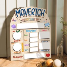 Custom First And Last Day Of School Sign,Reusable Back to School Sign For Photos