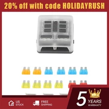 6 Way Car Boot Power Distribution Fuse Holder Box Block Panel Board US US STOCK