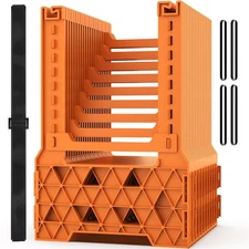 WELLUCK RV Sewer Hose Support 10FT, Blaze Orange RV Sewer Support with Adjustabl