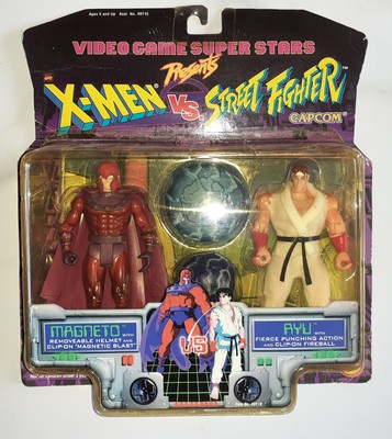   X MEN vs STREET FIGHTER Figur Sets Actionfiguren Capcom Toy Biz RYU MAGNETO