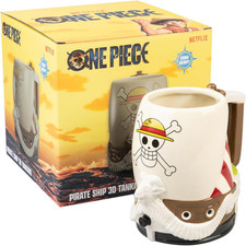Boccale Birra One Piece Gadget - Bicchieri Birra Decorativa Going Merry Con Colo