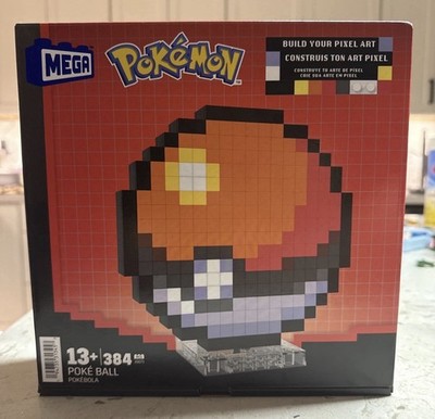 Mega Bloks Pokemon Classic Poke Ball, Pixel Art, 342 Piece Building Set NEW