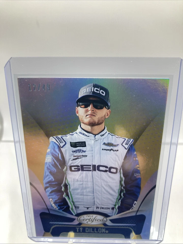 2018 Panini Certified - Ty Dillon #20 Gold /49 NASCAR - Image 2 of 4