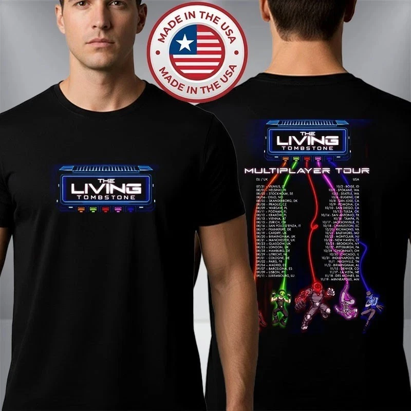 The Living Tombstone Multiplayer Tour 2026 Schedule Tour Dates T-Shirt