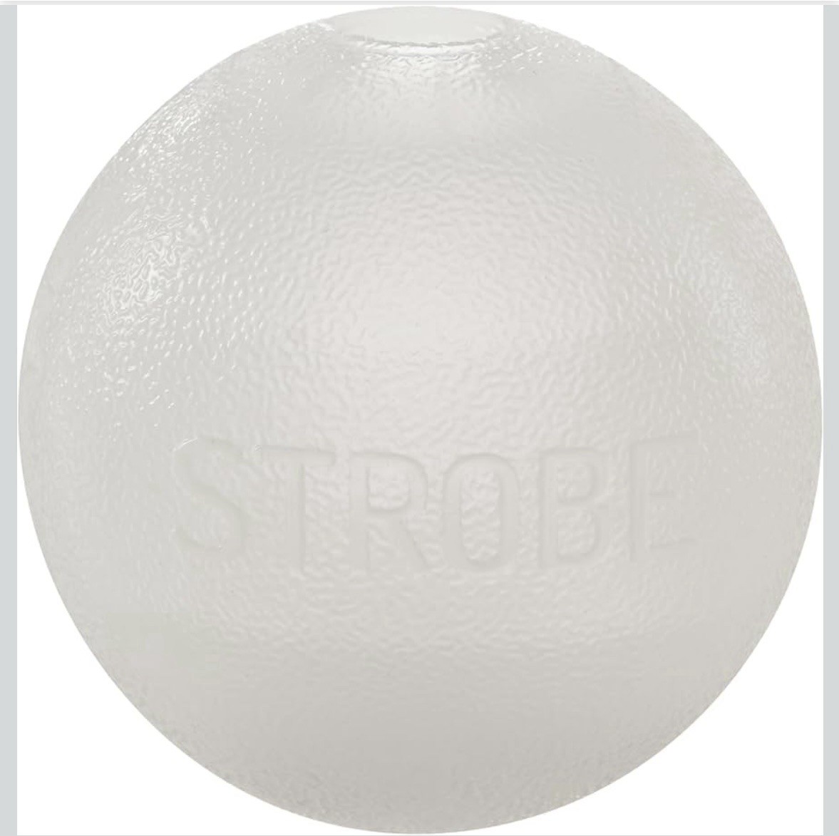 Planet Dog Outward Hound Orbee-Tuff Strobe Ball Light Up Dog Toy White