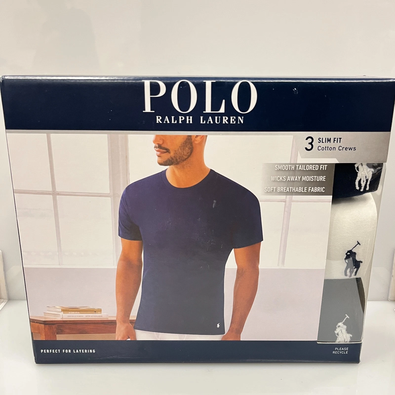 Polo Ralph Lauren Men's T-Shirt - 3-Pack - Cotton Men's Clothing Size XL