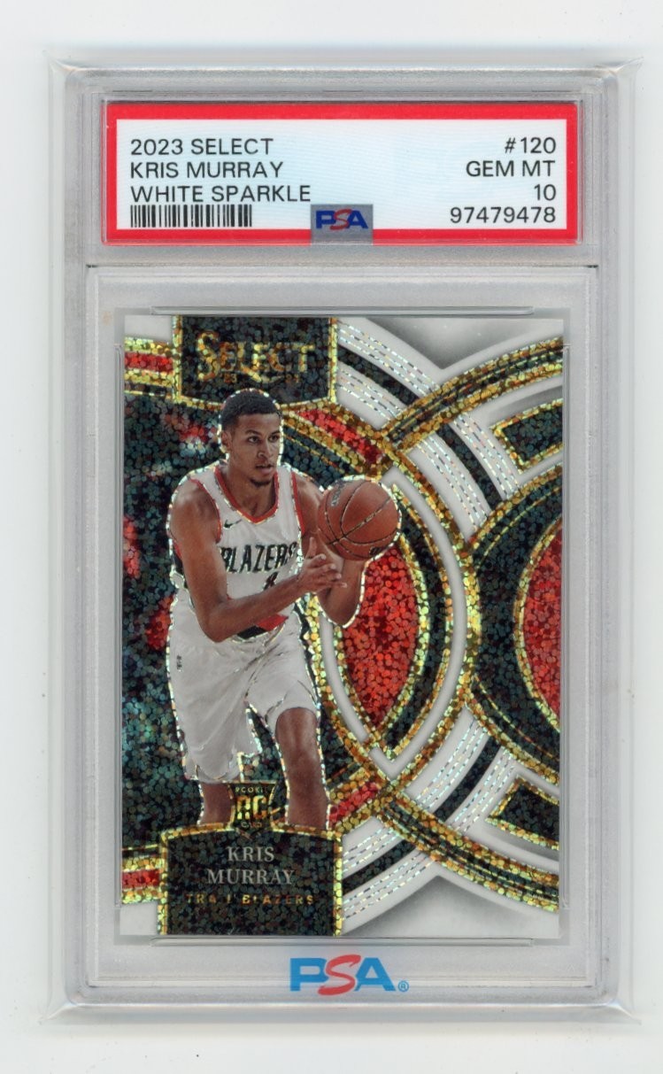 2023 Select Basketball #120 KRIS MURRAY White Sparkle RC PSA 10 SSP