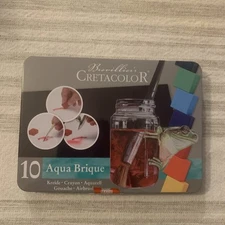 Aqua Brique Watercolor Block 10-Color Tin Set, Aqua Brique 10 Color Set