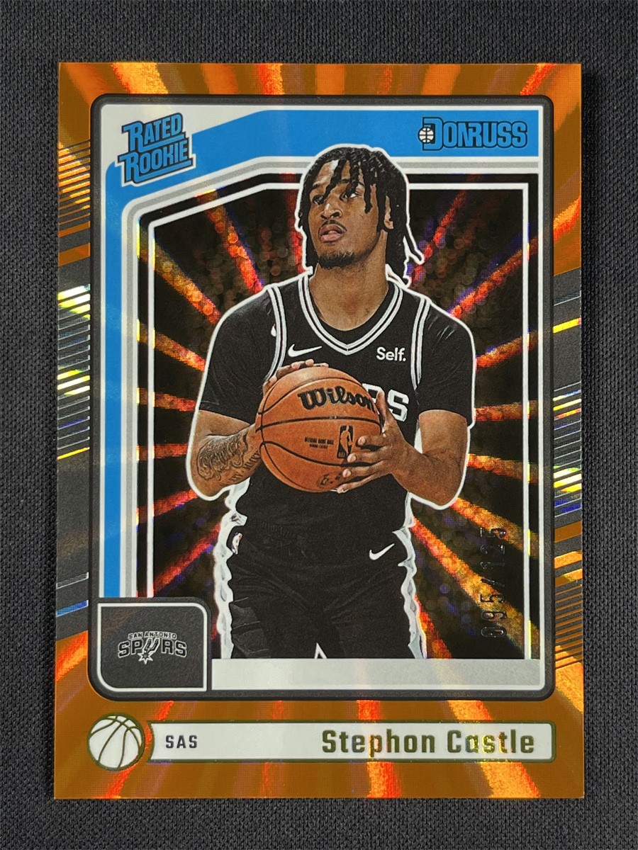 2024-25 Panini Donruss Stephon Castle #244 Orange Laser Holo Rated RC /125