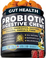 Chewable Dog Probiotics   All-in-One PhD-Endorsed Digestive Enzymes
