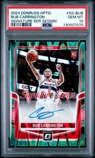 2024 Optic Basketball Bub Carrington SIGNATURE SERIES SEISMIC /35 Wizards PSA 10