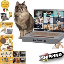 Cute 3-in-1 Cat Scratcher Laptop with Jingle Ball - Engaging Play for All Cats