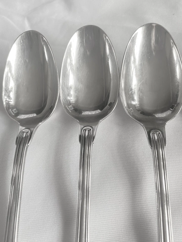 Juego de 6 cucharaditas Christofle Chinon plateadas 5 7/8" Foto 2 de 4
