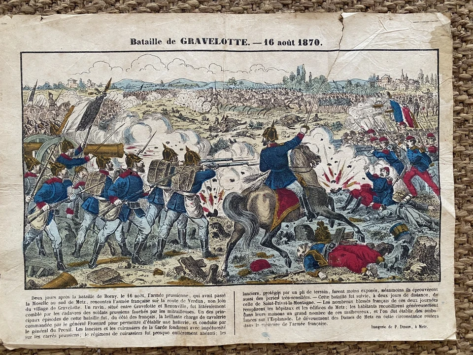 Image d'Epinal: Guerre 1870, bataille de Gravelotte, 16 août 1870 (1) - Photo 2/4