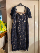 City Chic ladies navy lace evening dress size 14