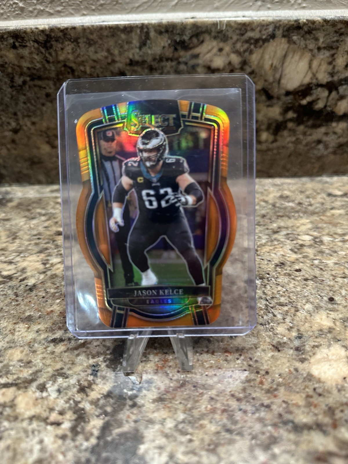 2022 Panini Select Club Level Orange Prizm Die-Cut /199 Jason Kelce #220