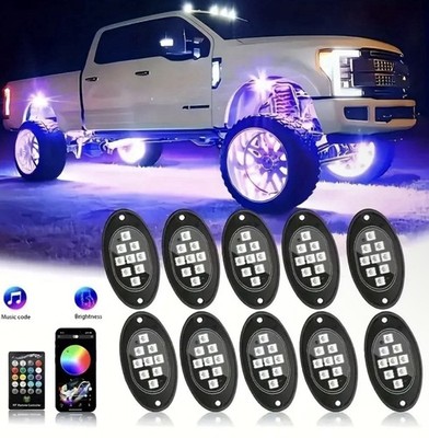 Luces LED RGB De Roca Con Aplicación Para Teléfono,Control Remoto Y Temporizador