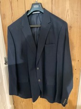 Mens M and S Navy Linen Suit